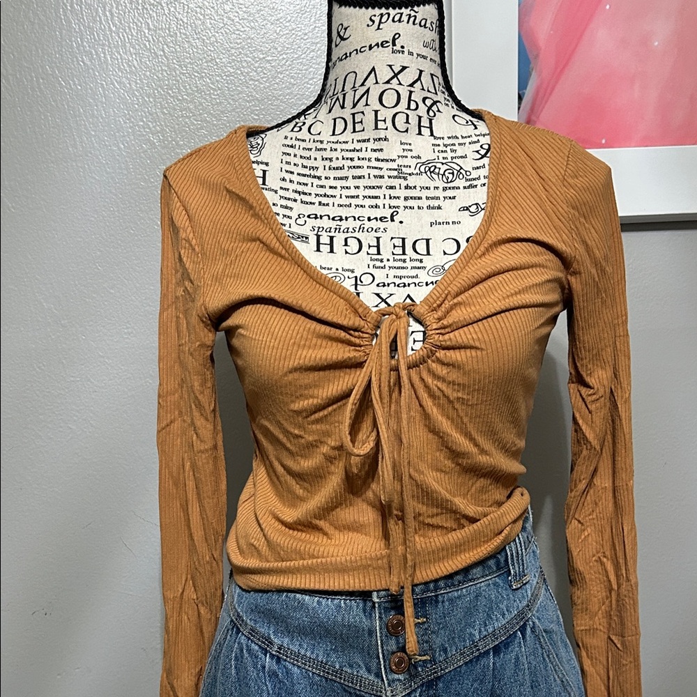Rust Long Sleeve Women's Top